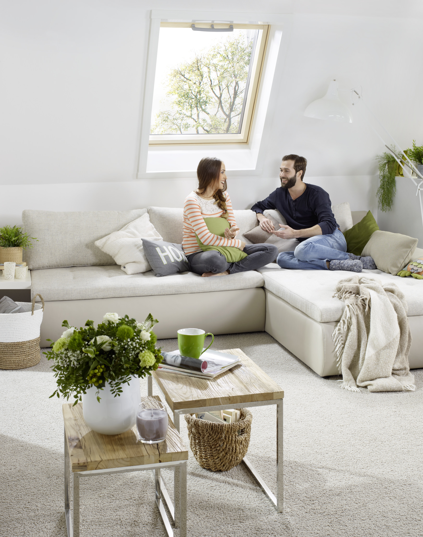 RotoQ Schwingfenster Q4 Holz-742604M Dekoration für Zuhause, Erwachsene, Weiblich, Person, Frau